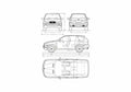 Blueprint BMW X5 E53 SUV 2000 A4 Photo Print