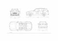Blueprint BMW X5 M 01 A4 Photo Print