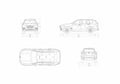 Blueprint BMW X5 xDrive25d 01 A4 Photo Print