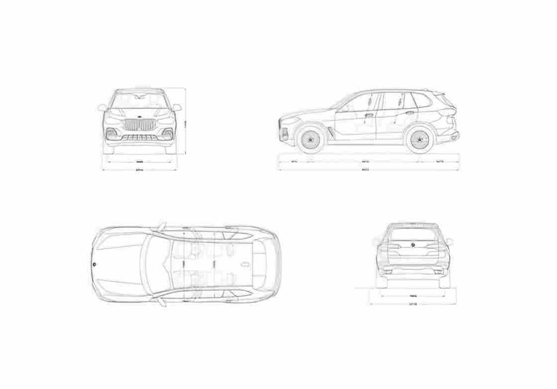 Blueprint BMW X5 xDrive25d 01 A4 Photo Print