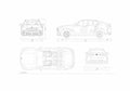 Blueprint BMW X6 M 01 A4 Photo Print
