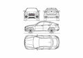 Blueprint BMW X6 SAC SUV 2008 A4 Photo Print