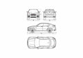 Blueprint BMW X6 SUV 2008 A4 Photo Print