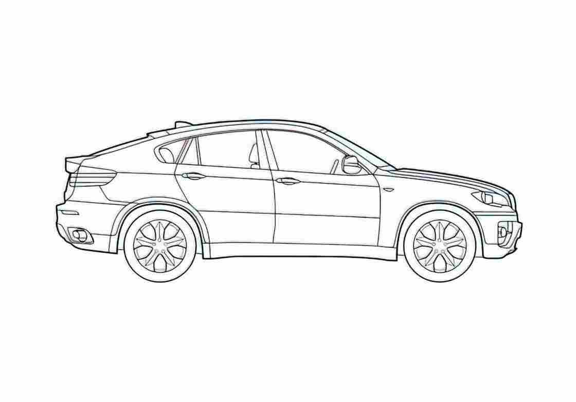 Blueprint BMW X6 SUV 2009 A4 Photo Print