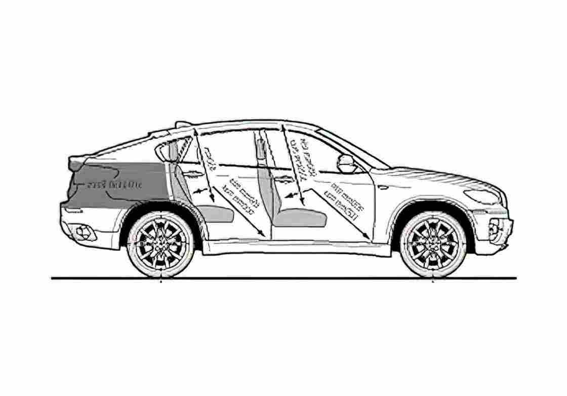 Blueprint BMW X6 xDrive 35d SUV 2008 A4 Photo Print