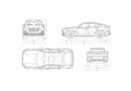 Blueprint BMW X6 xDrive30d 01 A4 Photo Print