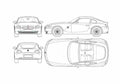 Blueprint BMW Z4 E86 Coupe 2006 A4 Photo Print