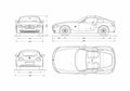 Blueprint BMW Z4 E86 Coupe 2007 A4 Photo Print