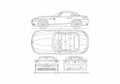 Blueprint BMW Z4 E89 Cabriolet 2009 A4 Photo Print