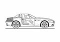 Blueprint BMW Z4 E89 sDrive35i Cabriolet 2009 A4 Photo Print