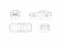 Blueprint BMW Z4 sDrive20i 01 A4 Photo Print