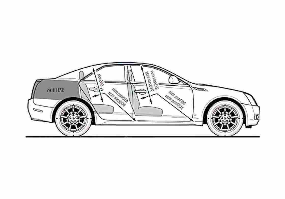 Blueprint Cadillac CTS 3.6 V6 Sports Luxury Sedan 2008 A4 Photo Print