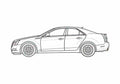 Blueprint Cadillac CTS Sedan 2008 A4 Photo Print