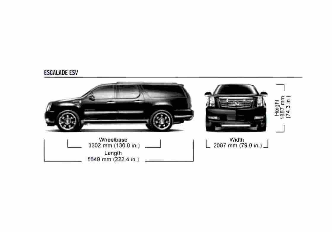 Blueprint Cadillac Escalade ESV SUV 2007 A4 Photo Print