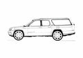 Blueprint Cadillac Escalade ESV SUV 2010 A4 Photo Print