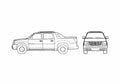 Blueprint Cadillac Escalade EXT Pick up 2004 A4 Photo Print
