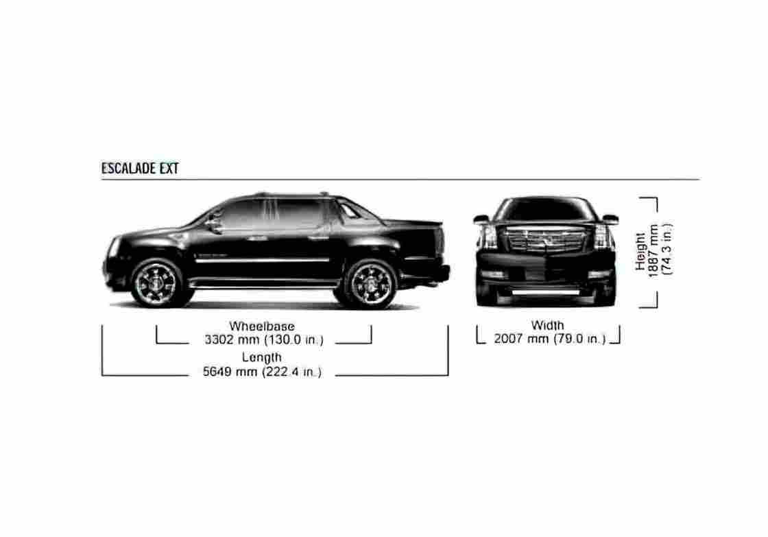 Blueprint Cadillac Escalade EXT SUT Pick up 2007 A4 Photo Print