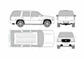 Blueprint Cadillac Escalade SUV 2001 A4 Photo Print