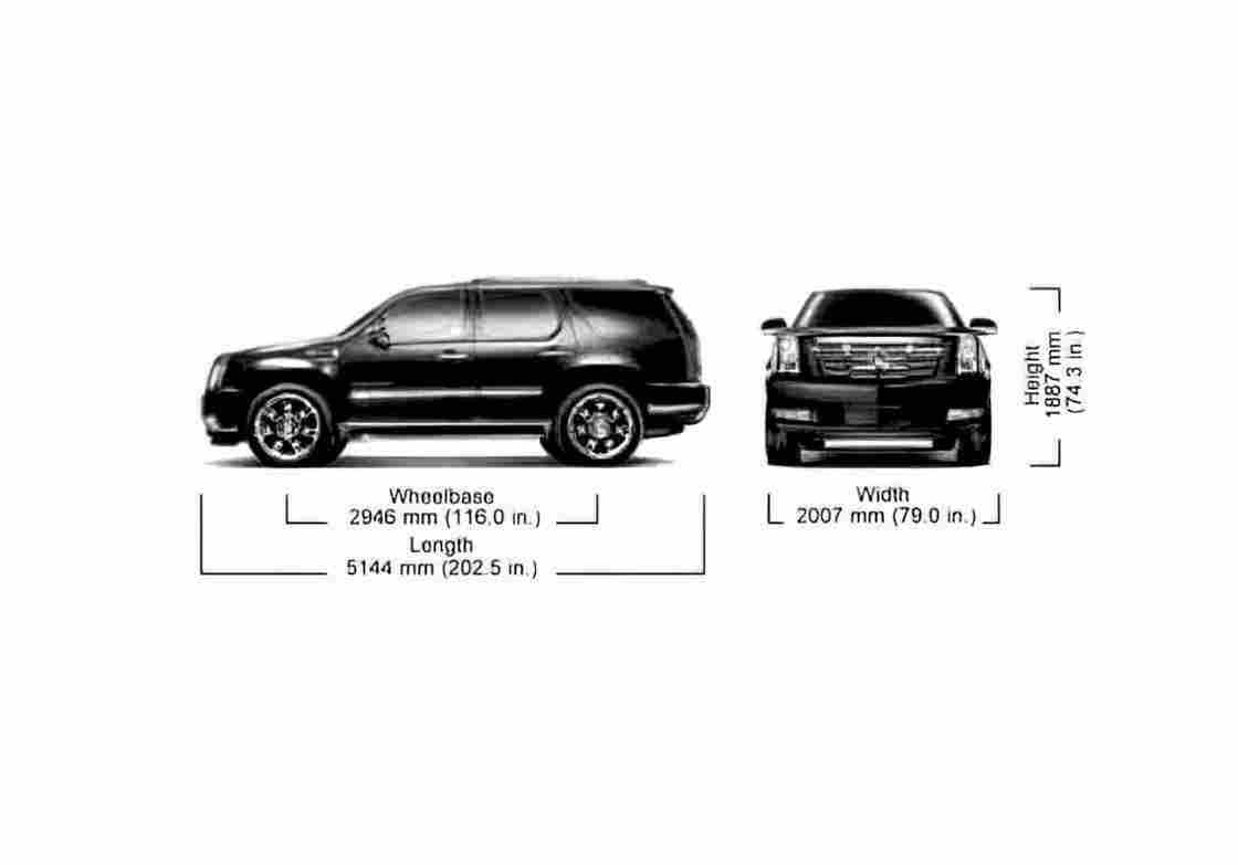 Blueprint Cadillac Escalade SUV 2007 A4 Photo Print