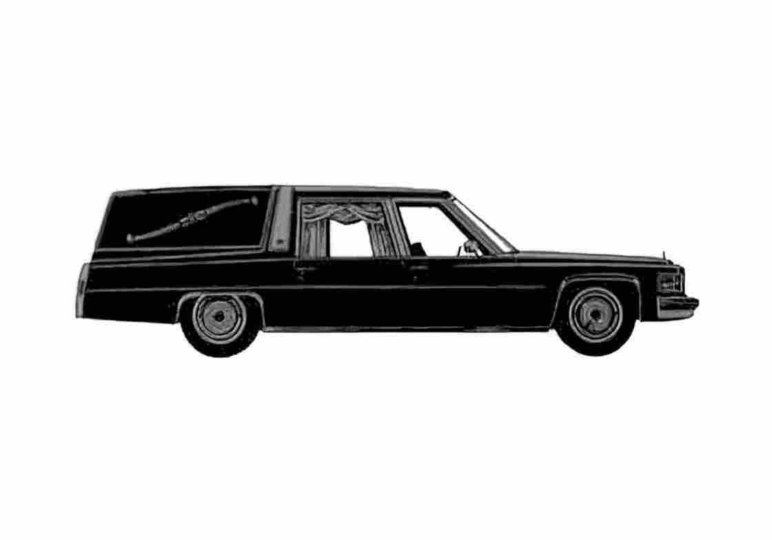 Blueprint Cadillac Hearse Wagon 1978 A4 Photo Print