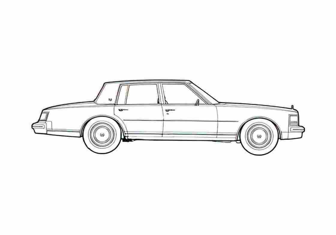 Blueprint Cadillac Seville Sedan 1980 A4 Photo Print