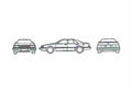 Blueprint Cadillac Seville Sedan 1996 A4 Photo Print
