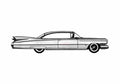 Blueprint Cadillac Sixty Two Coupe 1959 A4 Photo Print