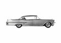 Blueprint Cadillac Sixty Two Deville Coupe 1957 A4 Photo Print