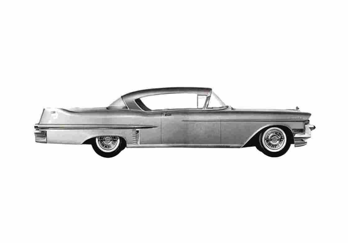 Blueprint Cadillac Sixty Two Deville Coupe 1957 A4 Photo Print