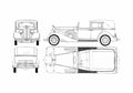 Blueprint Cadillac V16 Town Car Phaeton 1933 A4 Photo Print