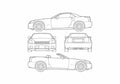 Blueprint Cadillac XLR Roadster Coupe 2007 A4 Photo Print