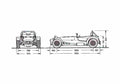 Blueprint Caterham Super Seven Cabriolet 1973 A4 Photo Print