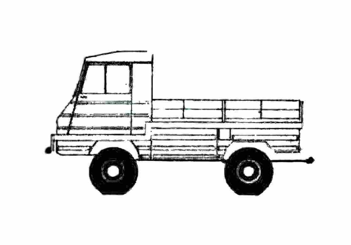 Blueprint Cavaro Atila Truck 1974 A4 Photo Print