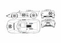 Blueprint Chaparral 2 Roadster 1964 A4 Photo Print