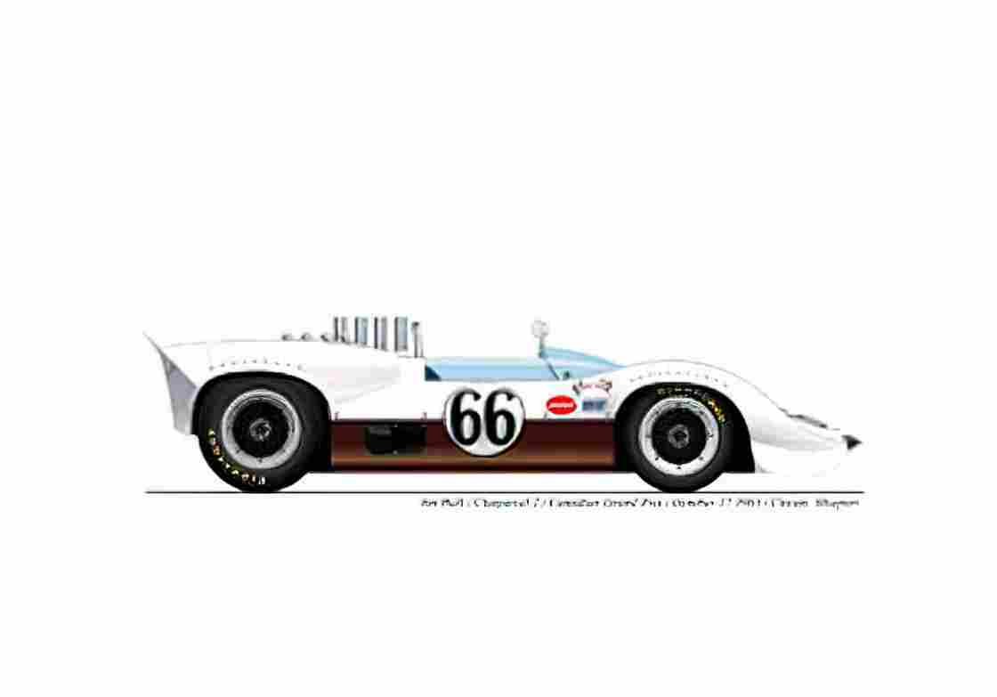 Blueprint Chaparral 2 Roadster 1965 A4 Photo Print
