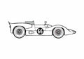 Blueprint Chaparral 2C Cabriolet 1965 A4 Photo Print