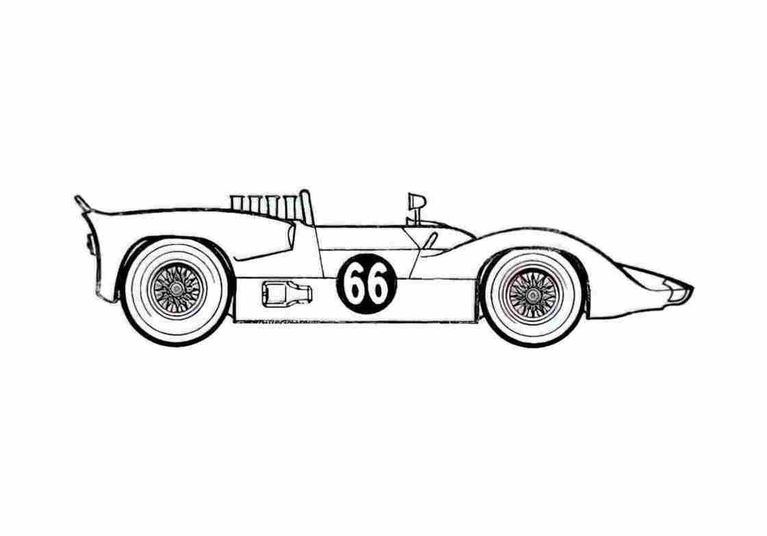 Blueprint Chaparral 2C Cabriolet 1965 A4 Photo Print