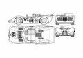 Blueprint Chaparral 2C Coupe 1963 A4 Photo Print