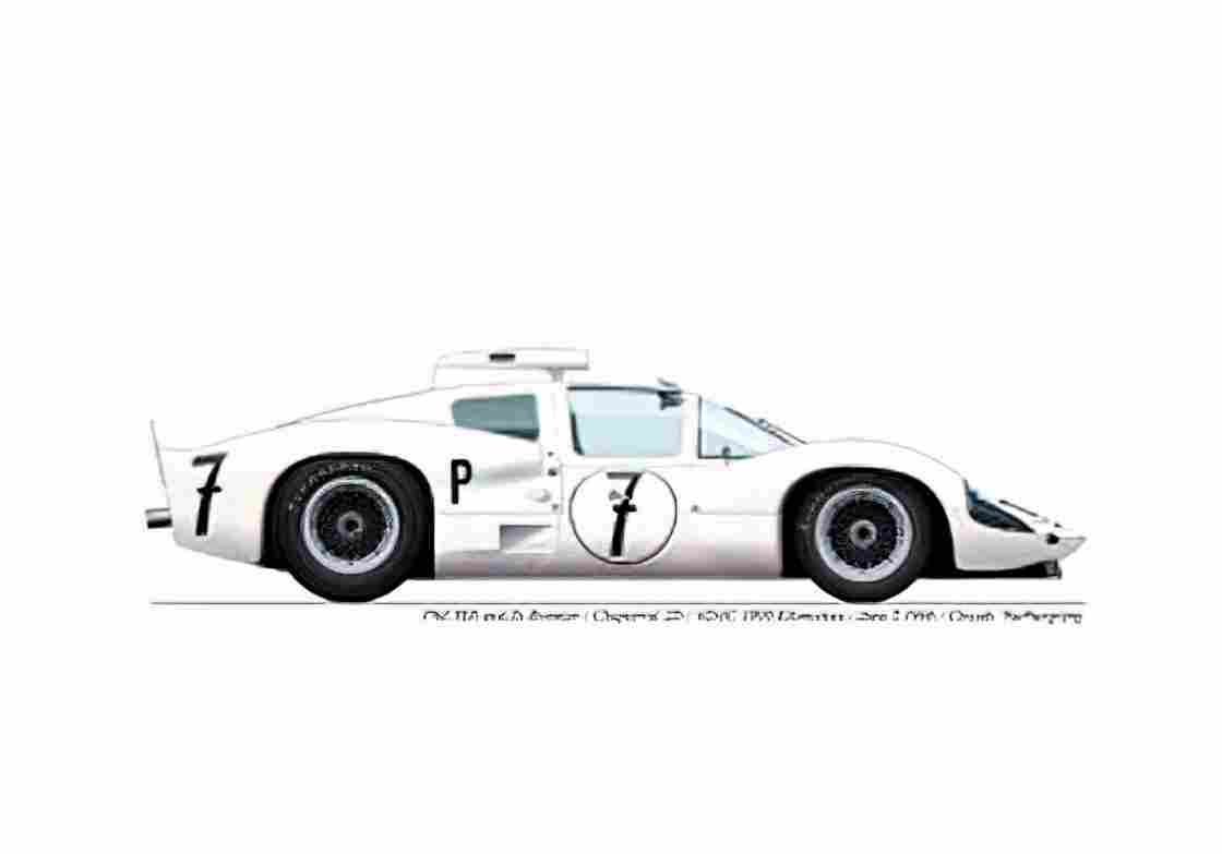 Blueprint Chaparral 2D Coupe 1966 A4 Photo Print