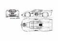 Blueprint Chaparral 2D GT Daytona OW 1966 A4 Photo Print