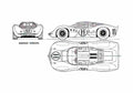 Blueprint Chaparral 2D GT Sebring OW 1966 A4 Photo Print
