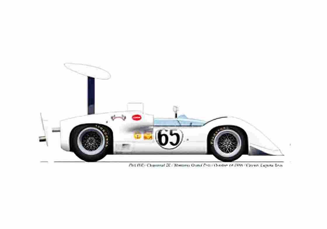 Blueprint Chaparral 2E Cabriolet 1966 A4 Photo Print