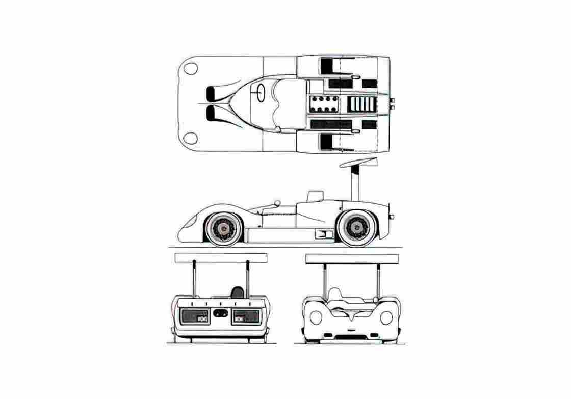 Blueprint Chaparral 2E Can Am OW 1967 A4 Photo Print