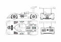 Blueprint Chaparral 2E Roadster 1967 A4 Photo Print
