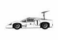Blueprint Chaparral 2F Brands Hatch Coupe 1967 A4 Photo Print