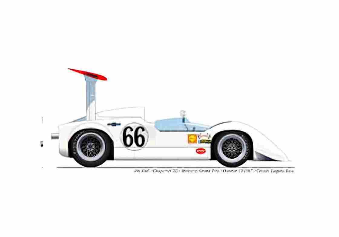 Blueprint Chaparral 2G Cabriolet 1967 A4 Photo Print
