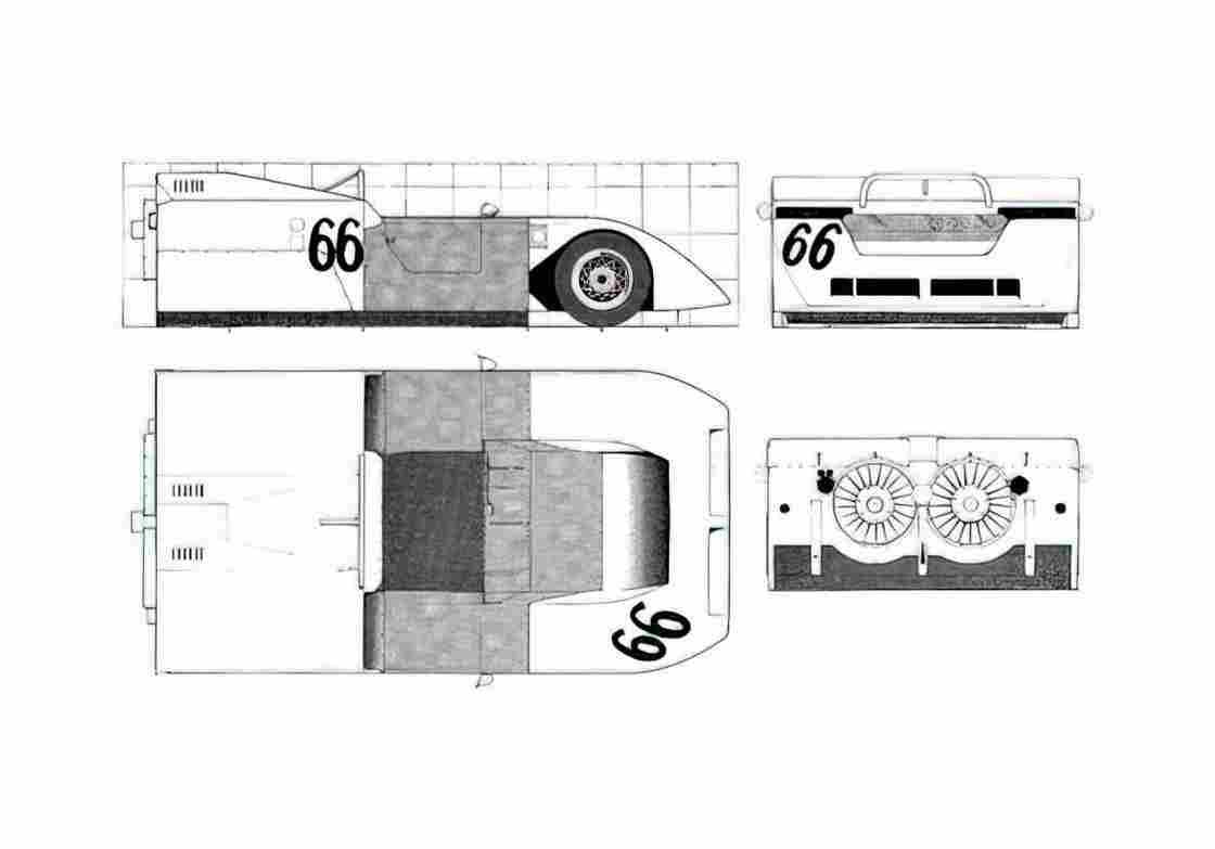 Blueprint Chaparral 2J CanAm Roadster 1970 A4 Photo Print