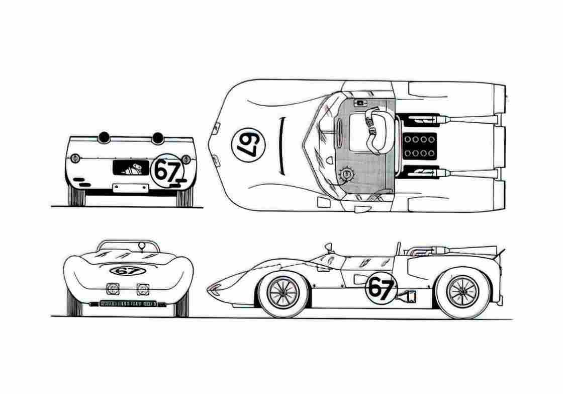 Blueprint Chaparral II OW A4 Photo Print