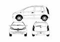 Blueprint Chery A1 Hatchback 2009 A4 Photo Print