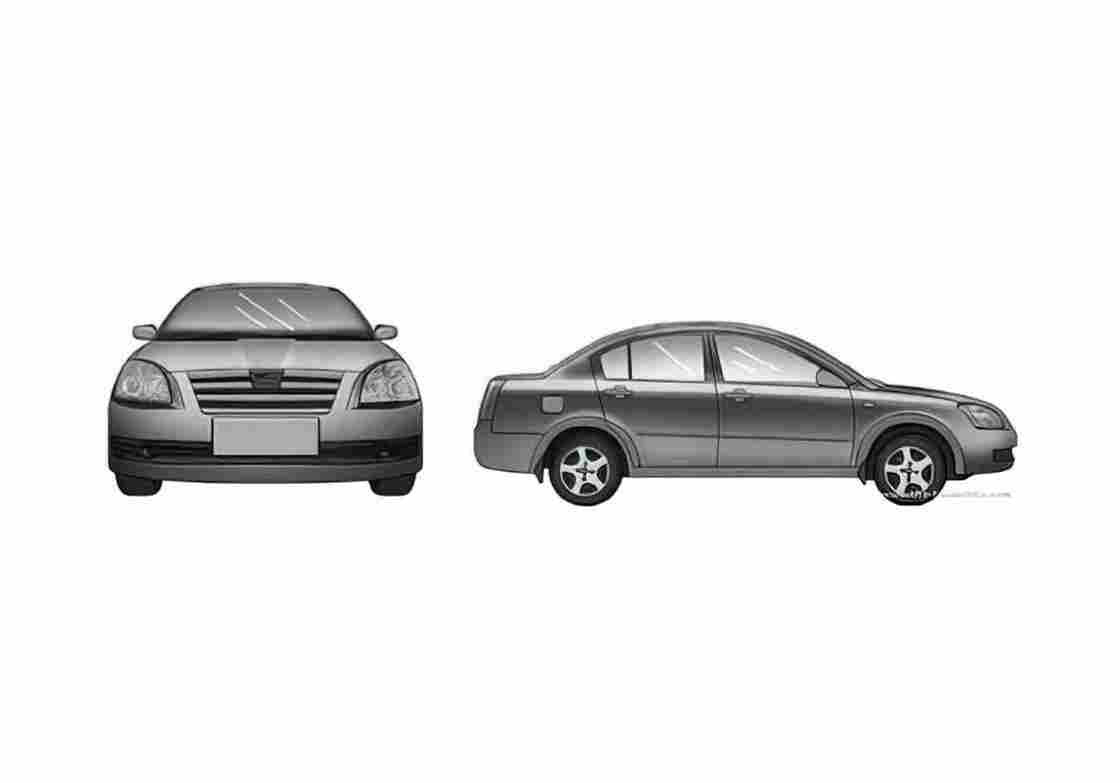 Blueprint Chery A5 Sedan 2008 A4 Photo Print